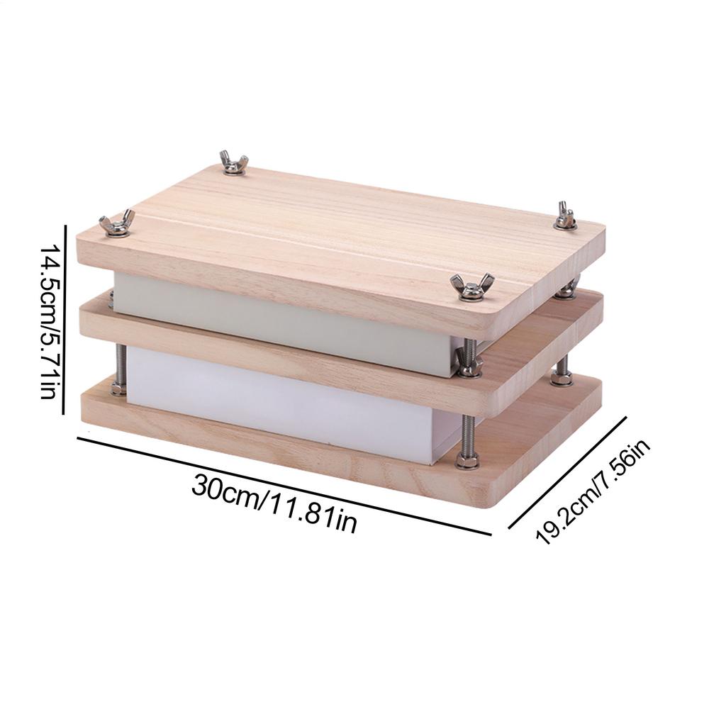 Portable Book Binding Press Wooden Book Binding Kit With Nut Manual Bookbinding Supplies For Students, Teachers, School