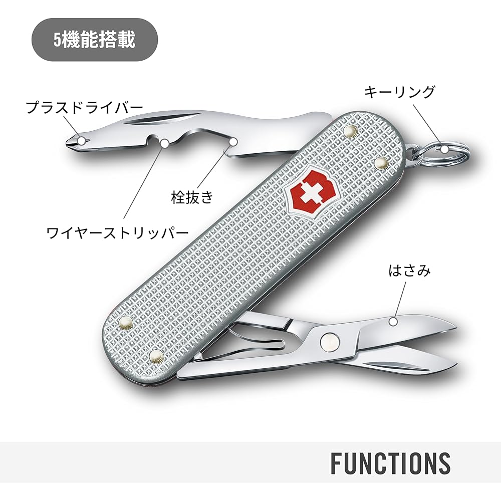 Victorinox Companion S Alox Multi-Tool with Blade-less Scissors, Screwdriver, 5 Functions, Silver