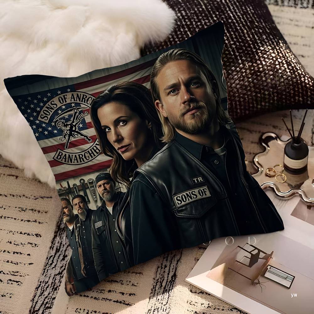 Crime Tv Sons Of Anarchy Pillow Cushion Cover Pillowcase Living Room Sofa Home Decor Customized