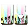 3D Heart-Shaped Bathroom Toilet Three-Piece Floor Mat Doormat Bathroom Carpet