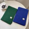 Solid Color Women Knitted Scarf Thicken Windproof Scarves Neck Cover Soft Thermal Neck Warmer