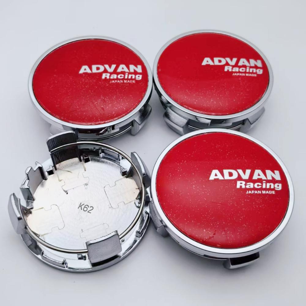 4pcs 62MM Car Wheel Center Caps With ADVAN Racing Logo Emblem Badge Wheel Hubcap Rims Dust Cover for Toyota Car Accessories