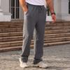 Spring and autumn wide-leg men's pants, casual loose jacquard striped pit strips, drawstring straight trousers, men
