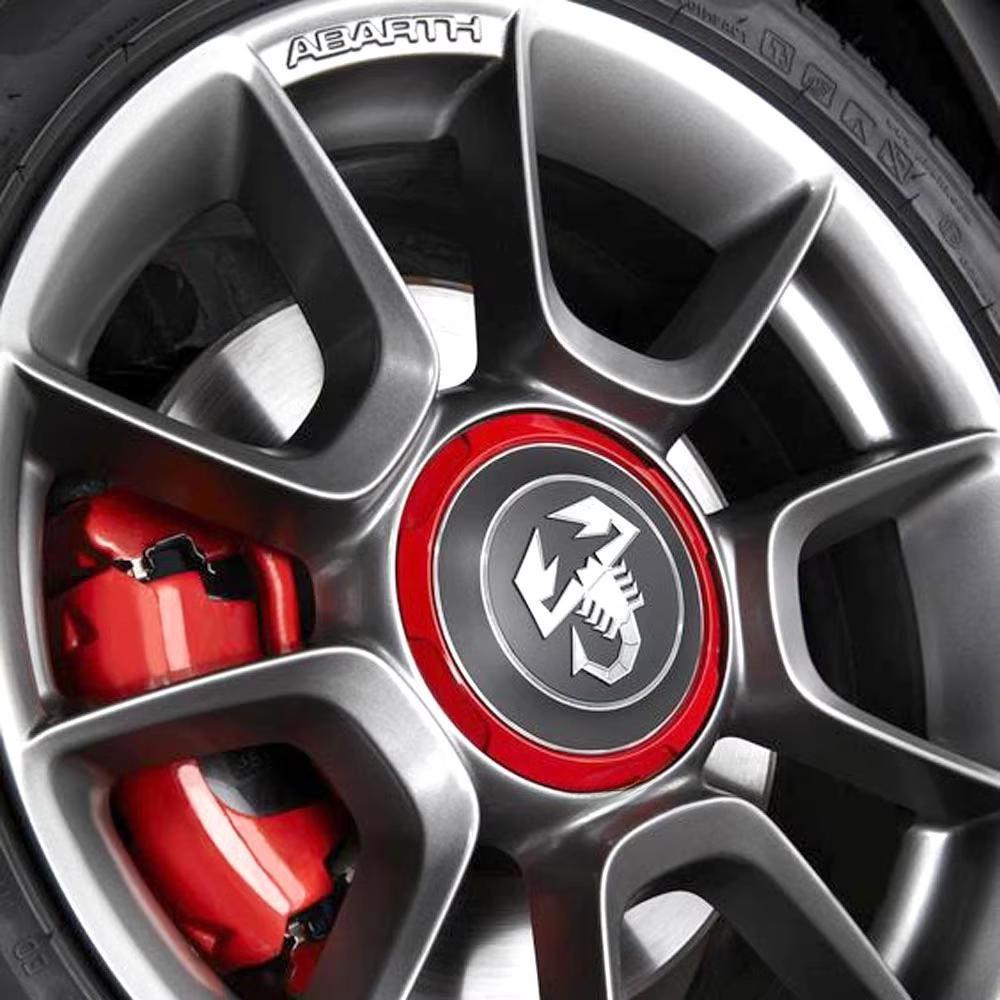 Rstcl5 1PCS Car Wheel Hub Cover Emblem Accessory For Fiat Abarth 500 500C 500L 500X Tipo FR Panda Argo Freemont Viaggio Bravo Punto Dob