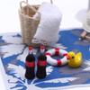 Miniature Seaside Set Doll House Scene Accessory With Wooden Lounge Chair And Sunshade For Kids Imaginative Activity