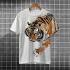 Fashion Tiger pattern  3D Print Men's T-shirt Fashion festival Crew Neck short Sleeve t shirt Tops polyester Men Clothing