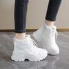 Winter Chunky Women's Short Plush Snow Boots Outdoor Warm Comfortable Ankle Boots Female Lace-up Wedge Casual Shoes Botas Mujer