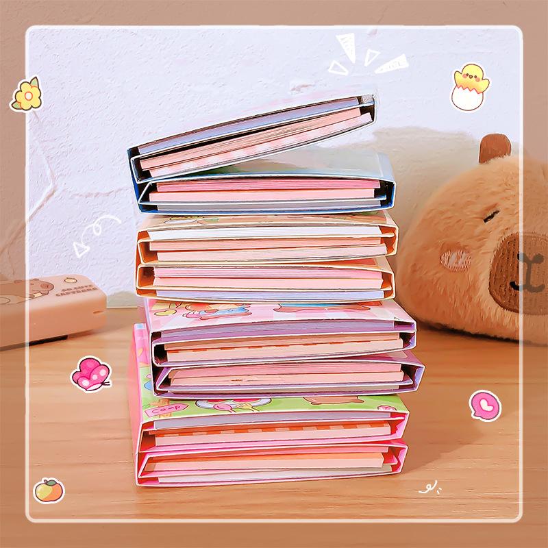 Cartoon Capybara Sticky Notes Set Kawaii Sticky Notes Office School Planner Simple Cute Note Pad Student Stationery Gifts