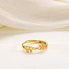 S925 Sterling Silver Wheat Ear Open Ring for Women - Elegant, Simple, Branch & Leaf Design