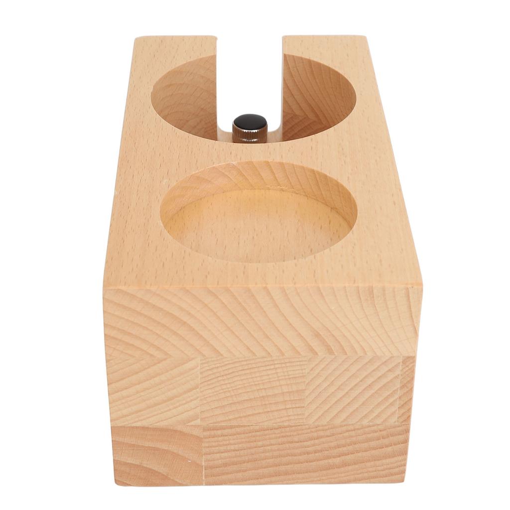 Wooden Coffee Tamper Station Stable Prevent Slip Coffee Tamper Holder Base Tamping Station for Home