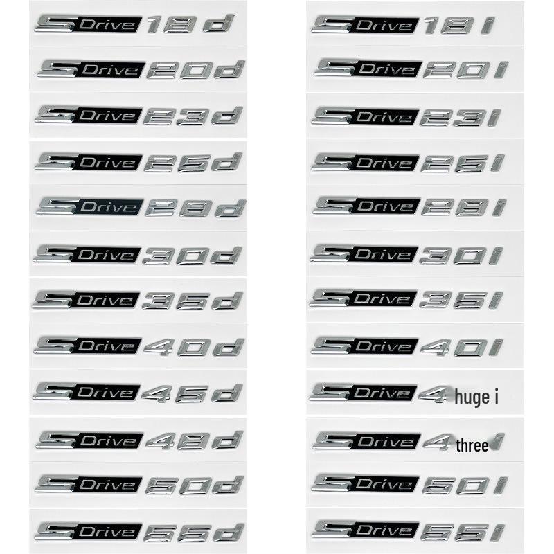 Compatible with BMW X1, X3, X5, X6 xDrive 20i, 28i, 30i, 35i, 40i Displacement Side and Tail Badge