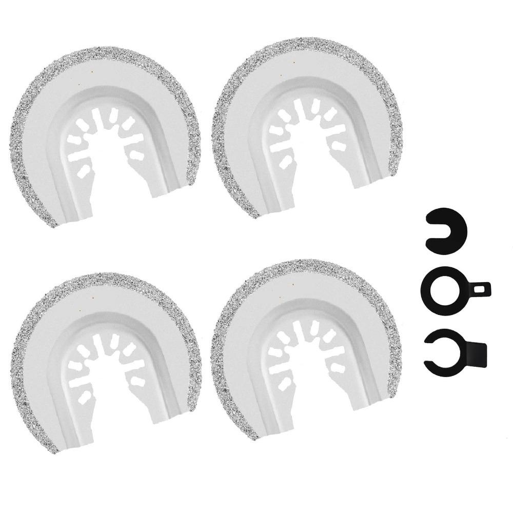 

4pcs Carbide Tile Tools Diamond Oscillating Tool Blades Saw Blade Multi Tool Blades Marble
