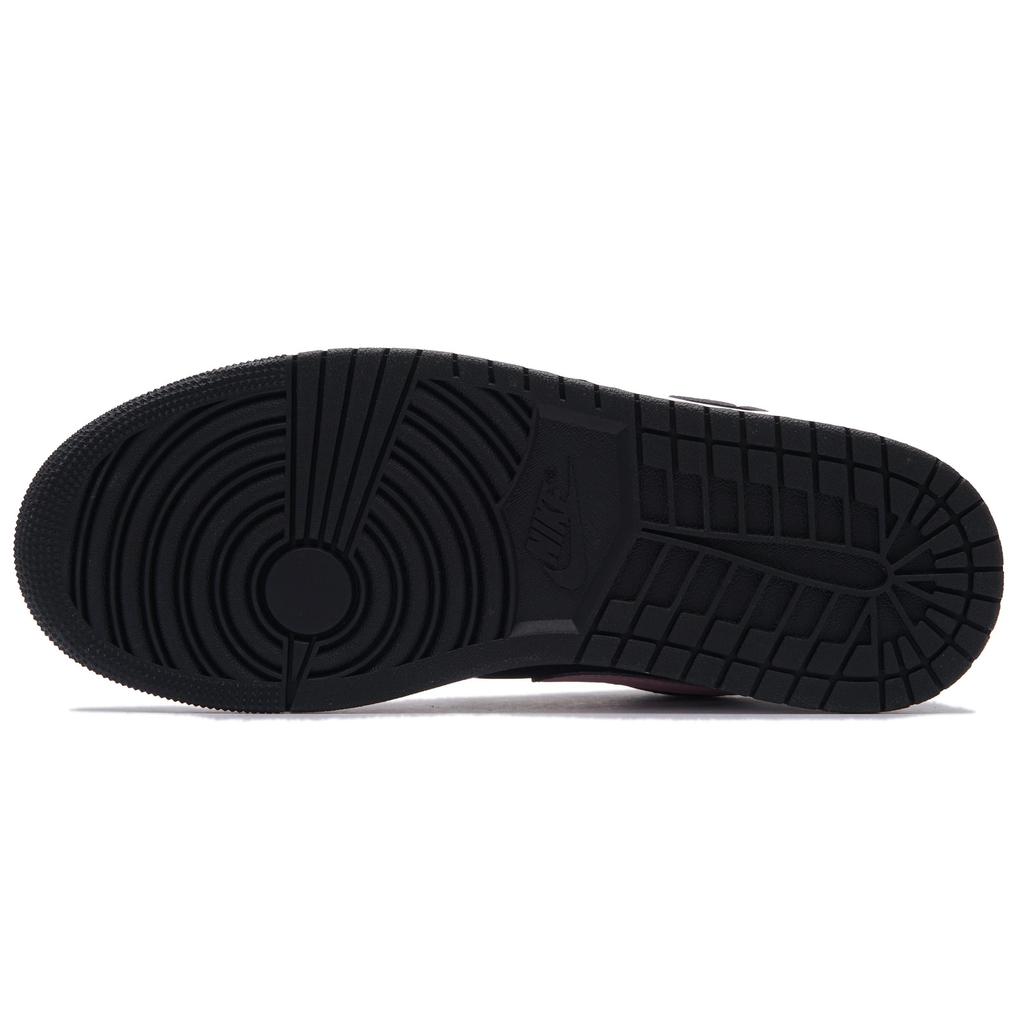 Jordan Air Jordan 1 Slip Resistant Abrasion Resistant Low top Vintage Basketball Shoes Unisex Black Pink 553558-172(Team734-)