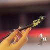 Elegant Ebony Flower Hairpin for Women – Ancient Style, High-End Feel, Simple Chinese Design, Perfect for Daily Use.