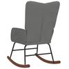 Rocking Chair Dark Gray Velvet