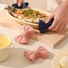 2pcs Pink Bowknot Silicone Pot Holders - Heat Resistant, Non-Slip Kitchen Clips for Safe Cooking, Essential Kitchen Accessories