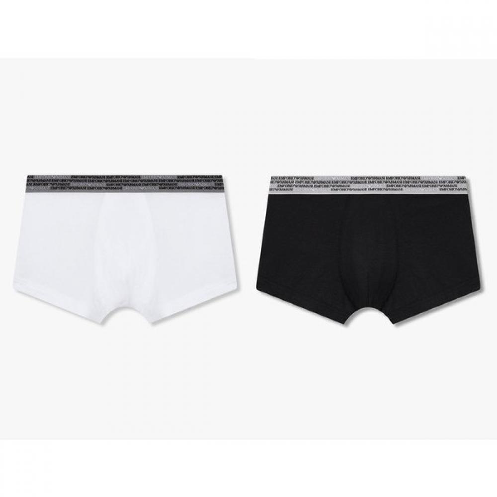 Emporio Armani Мужские Трусы 2 шт. Набор Repite Логотип Сверкающий Логотип 0815312074 0815312076 S(95)