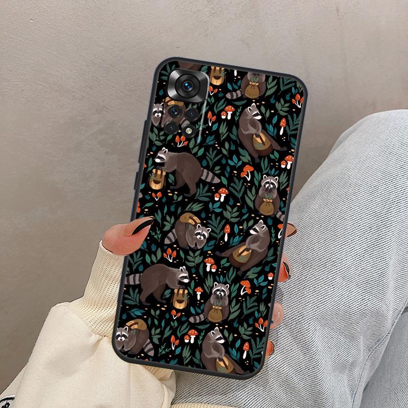 Funny little raccoon For Xiaomi Redmi Note 13 9 10 11 12 14 15 Pro Plus Case Cover For Redmi 14C 10C 12C 13C 15C
