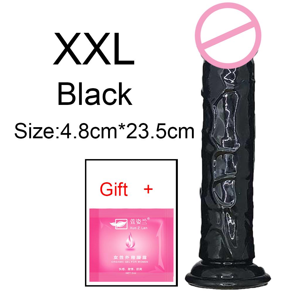 New  Female penis masturbation 6 Sizes Dildos Erotic Jelly Dildo Artificial Penis  Suction Cup Dick Erotic Anal Gode Sex Toy