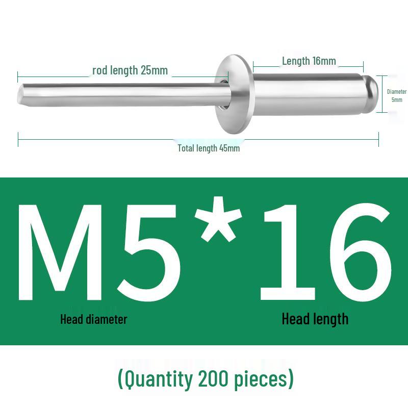 Aluminium-Blindnieten - Rundkopf M3.2, M4, M5, M6