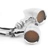 2pcs Motorcycle LED Turn Signal Lamp 12V 10mm Amber Light Chrome Plated Shell Universal