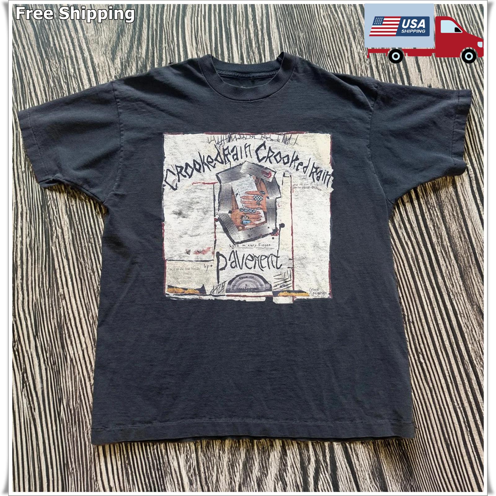 Pavement - Crooked Rain, Crooked Rain Unisex Black T-shirt Size S-5XL L