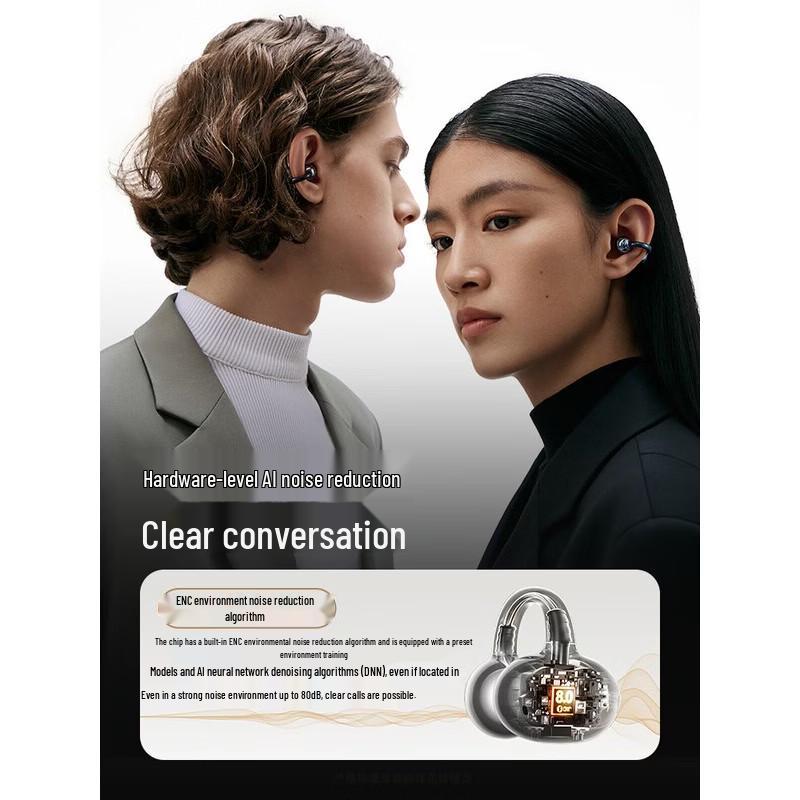 SANAG S8S AI Bone Conduction Clip-on Bluetooth Earphones