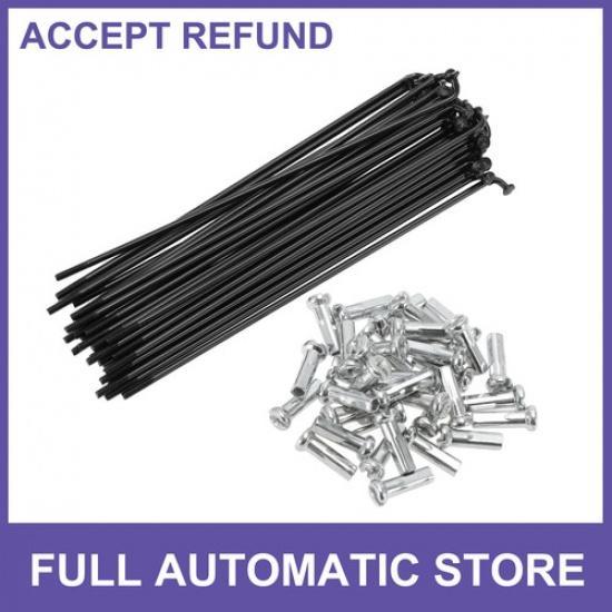 Set14G 112mm Length Bicycle Spokes Nipple Carbon Steel Black Universal