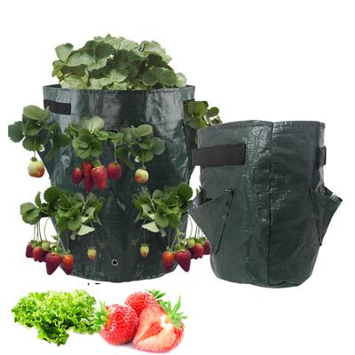 5 7 10 Gallon PE Strawberry Planter Grow Bags Potato Pot Gardening Pots Flower Veg Tomato Planting Tools Container