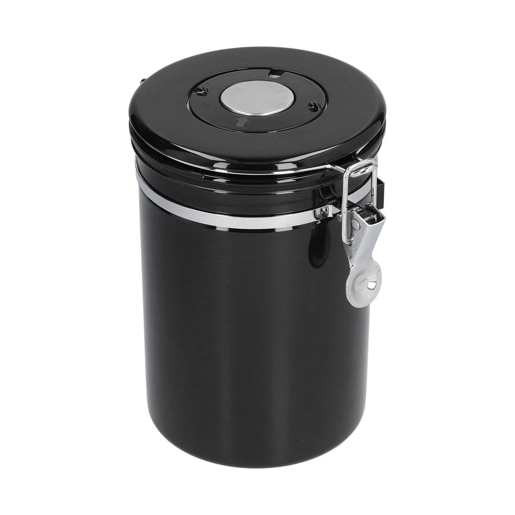 Stainless Steel Coffee Canisters with Calendar Wheel Exhaustable Coffee Jar for Home Coffee Shop