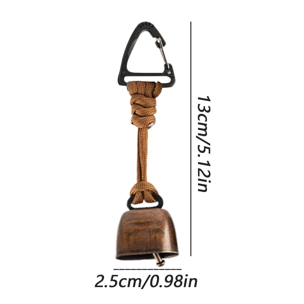 Bear Bell Outdoor Metal Pendant Keychain Camping Hiking Bear Protection Loud Cowbell Durable Portable Safety