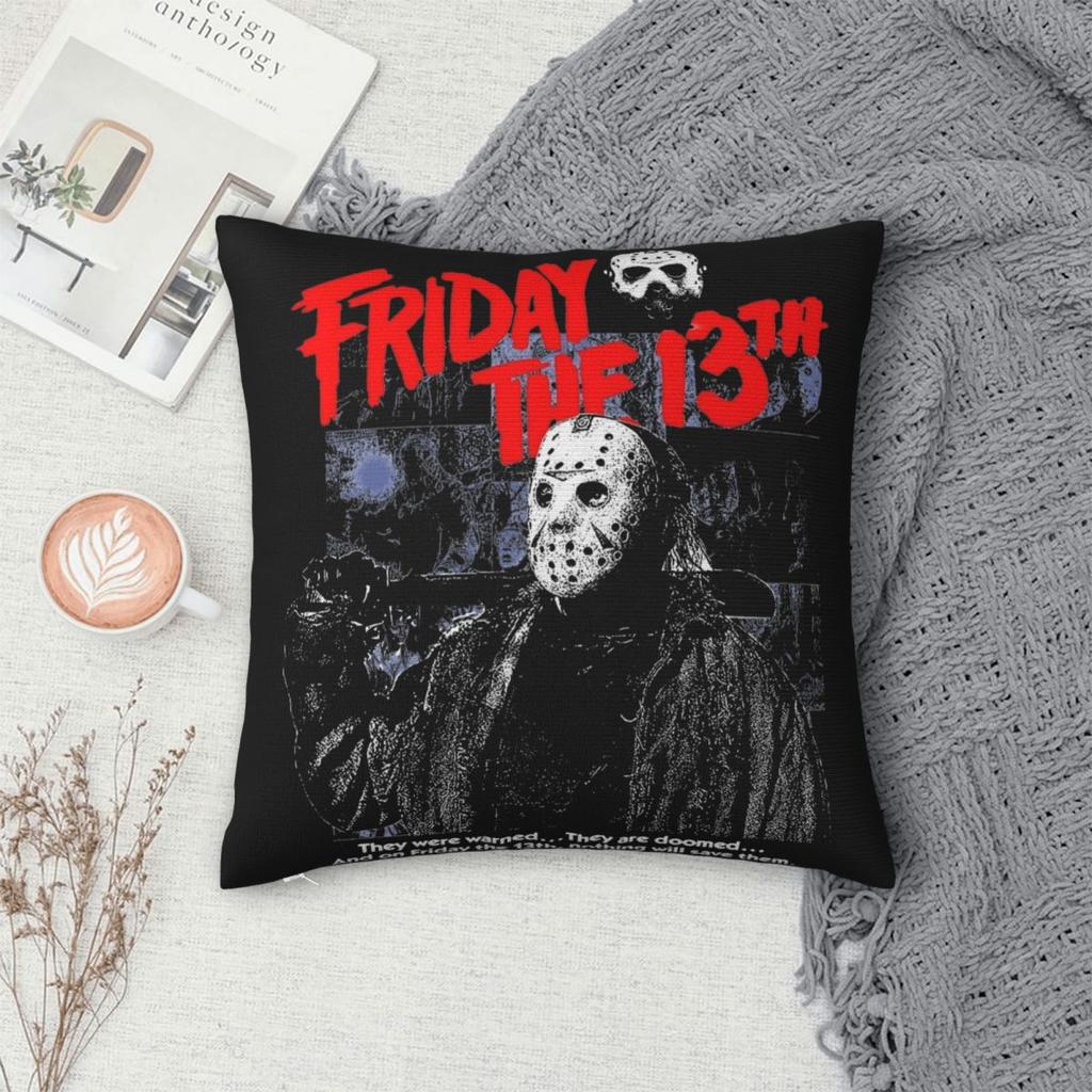 Friday 13Th Horror Movie Pillow Covers Printed Cushion Cover Decor Jason Voorhees Killer Pillow Case Cover Home Multi-Size