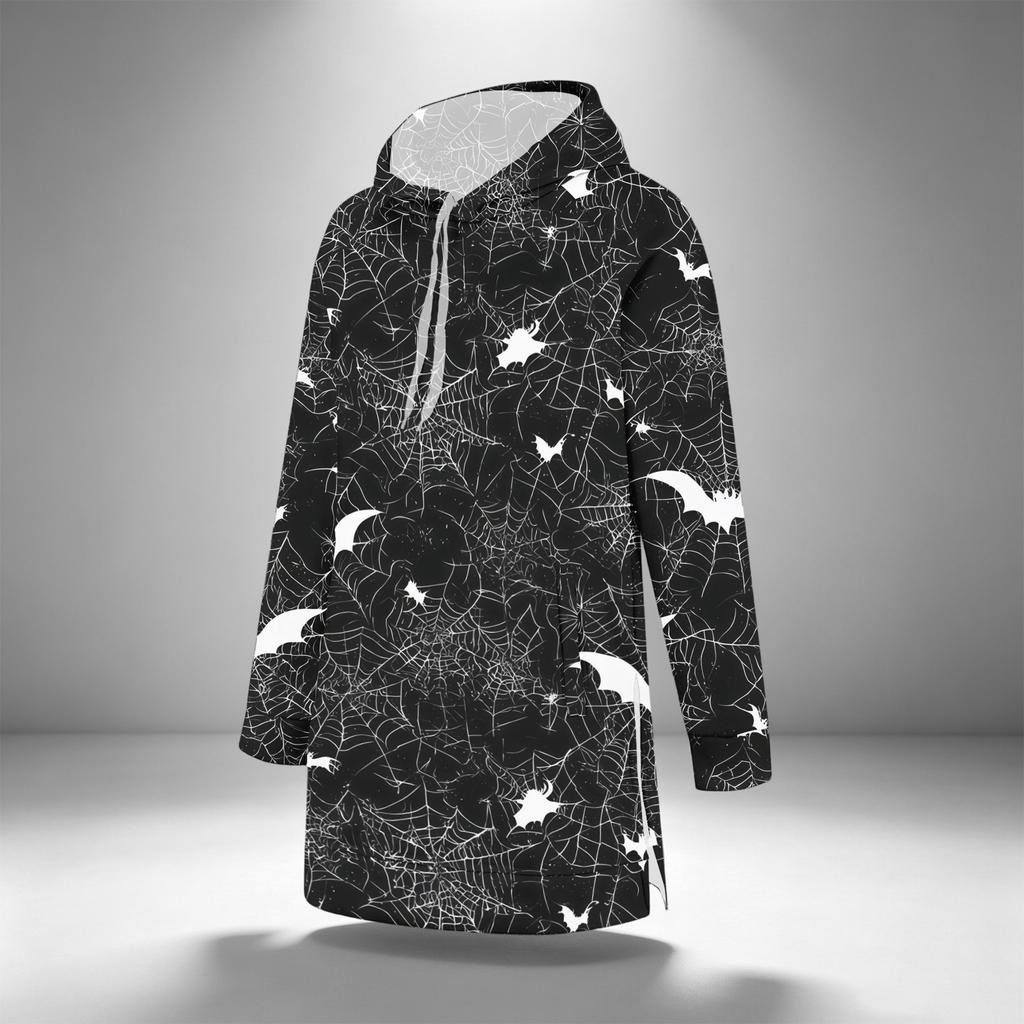 Women's Casual Long Sleeve Halloween Print Hoodie Pullover Top for Fall Festive Wear