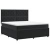Box Spring Bed with Mattress Black 140 X 190 Cm Velvet