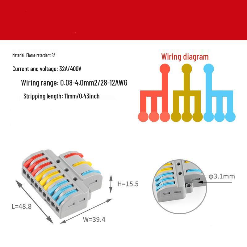 Universal Quick Connector: Soft/Hard Wire Terminal Splitter