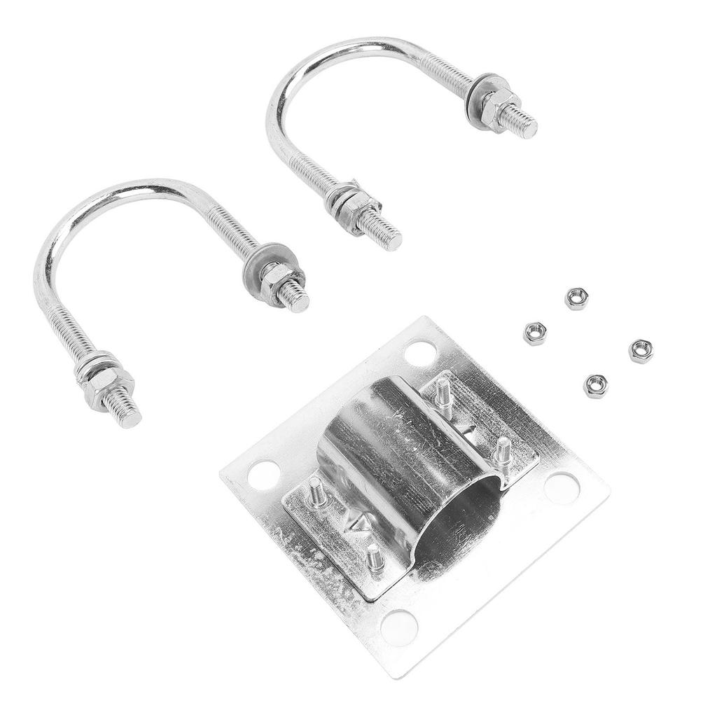 Satellite Dish Pole Mount Adapter Stainless Steel TV Satellite Antennae U Bolt Clamp Kit for