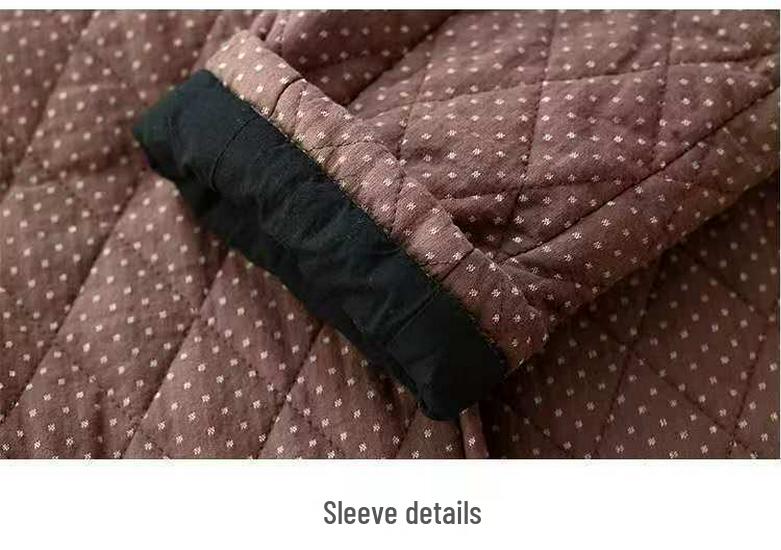 Women's Retro Polka Dot Quilted Cotton Jacket: Warm Winter Outerwear