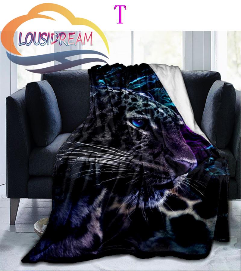 Animal Forest Cheetah Leopard Fluffy Blanket Flannel Warmth Soft Plush Sofa Bed Throw Blanket  Plush Throw Blanket