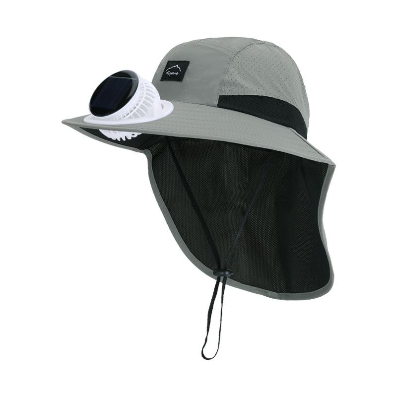 Children's hat summer solar fan hat big eaves shawl sun protection sun hat outdoor travel breathable bucket hat
