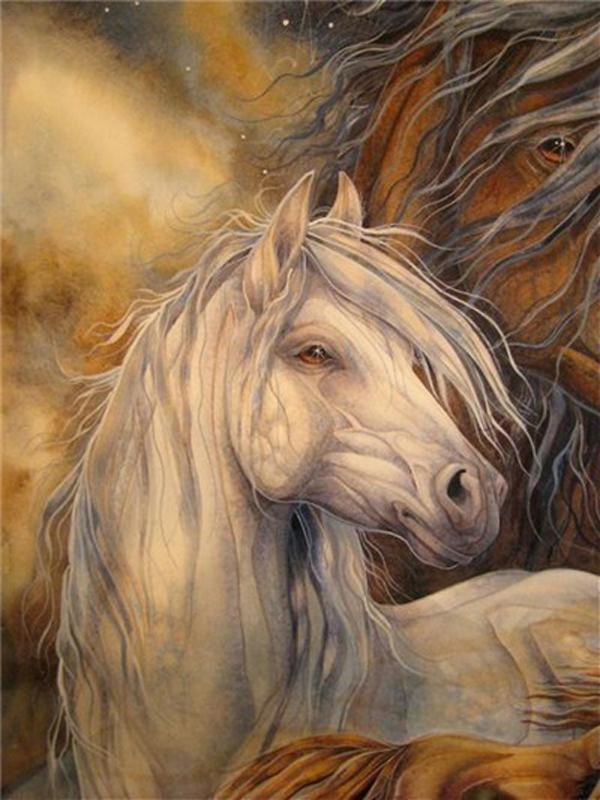 DIY Diamond Painting Animal Cross Stitch Full Round Drill  Steed Painting Embroidery Craft Home Decoration