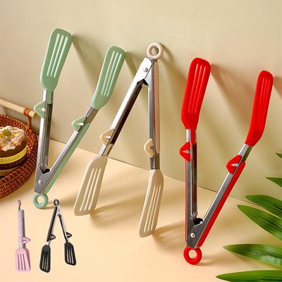 Pinza per Alimenti Acciaio Inossidabile Pinze da Cucina Silicone Antiscivolo Clip Morsetto per Cucinare Strumenti per Insalata Barbecue Accessori da Cucina per Grill