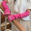 Korean Style Knitted Warm Sleeves Solid Color Warm Arm Covers Long Fingerless Sleeves  Autumn