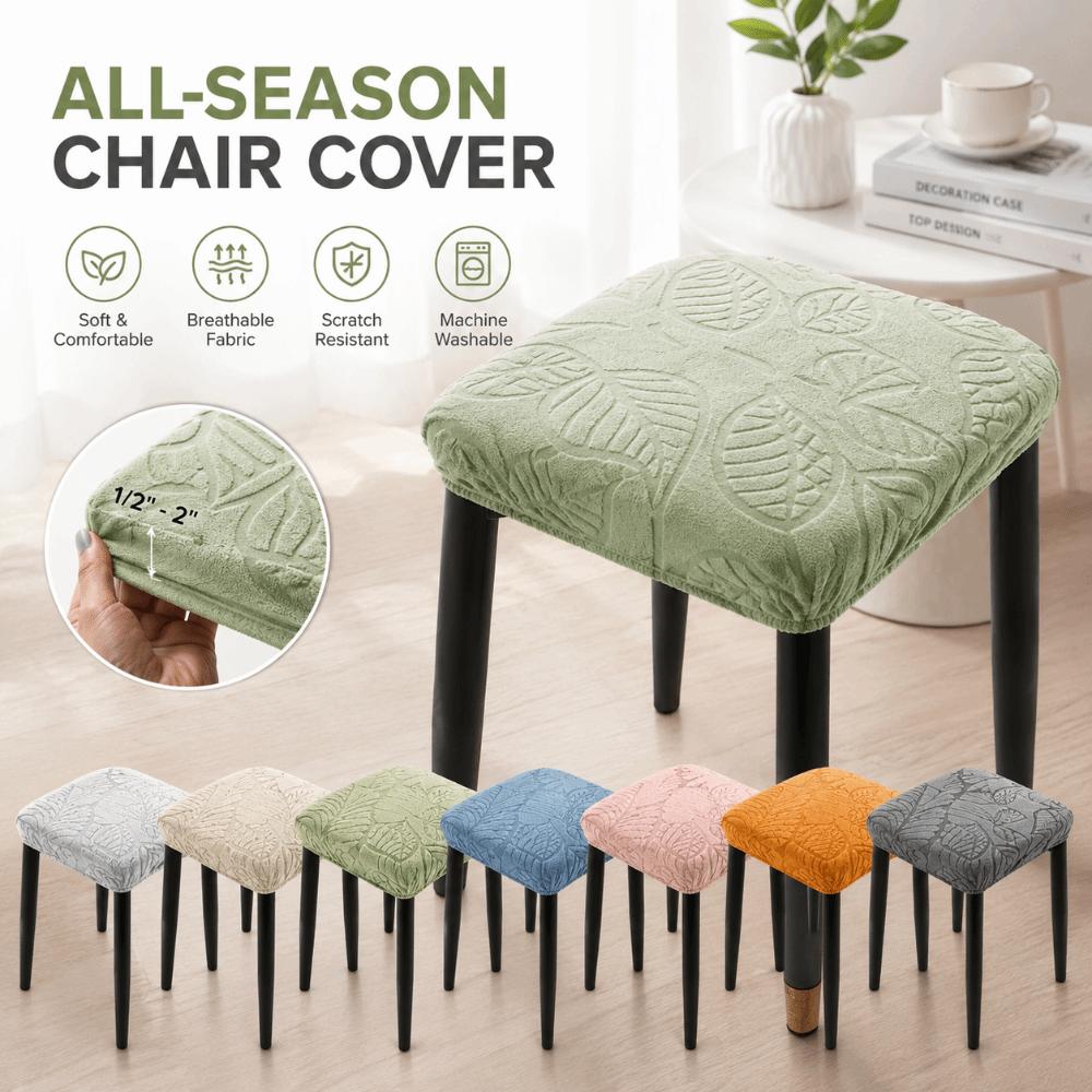 Waterproof Chair Seat Cover Leaf Stool Cover Universal Fiit Stool Case  for Square Chairs