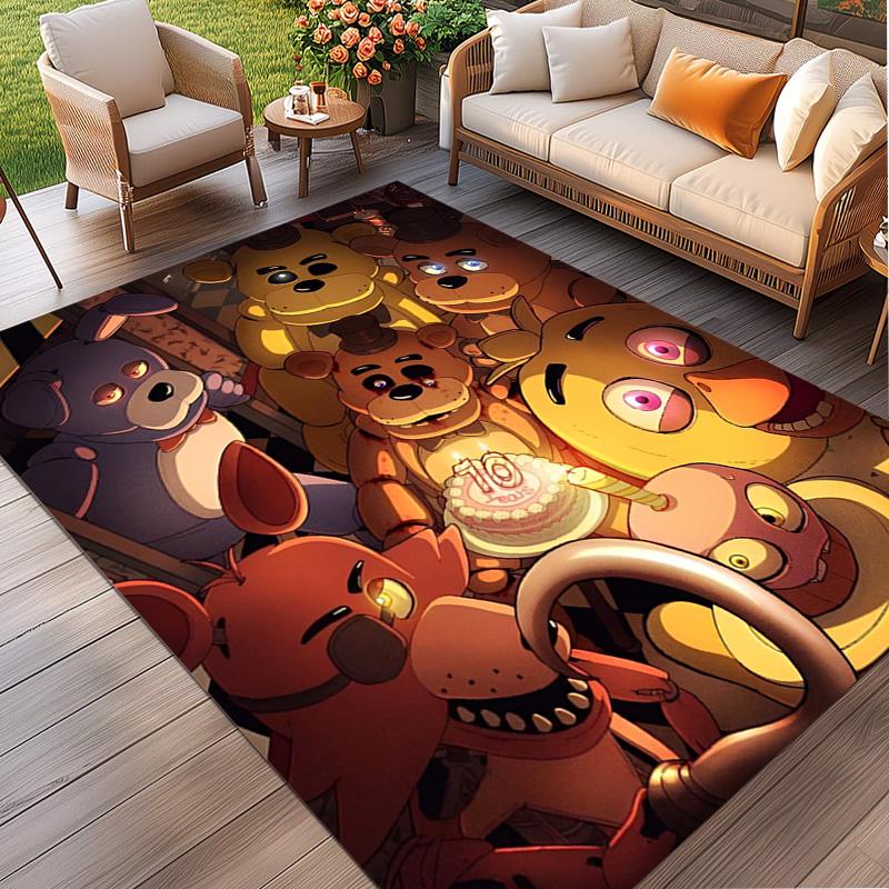 Five Nights at Freddy's Druckteppich, Waschbarer Bodenteppich, Für Eingangsbereich Schlafsaal Waschküche Büro Arbeitszimmer, Heimdekoration Geburtstag Weihnachtsgeschenk