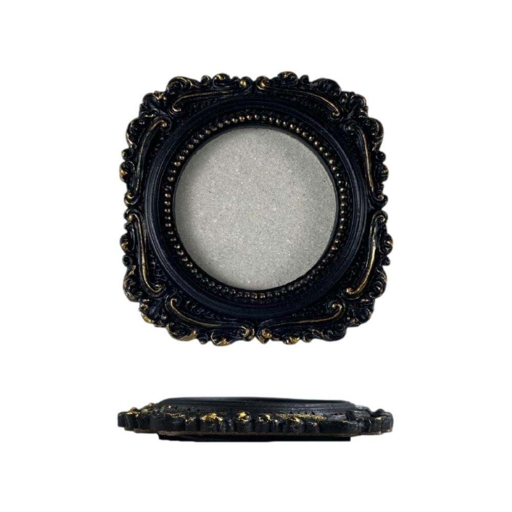 Black Baroque Style Photo Frame Goth Photo Display Holders Picture Frame Ornaments Living Room