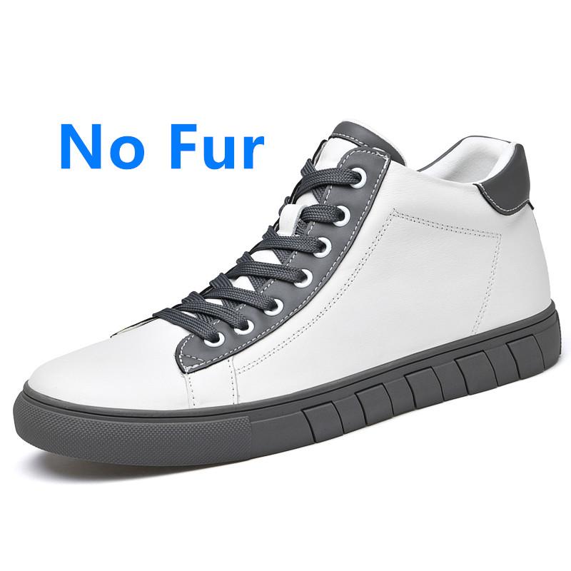 Pantofi de Bază de Lux pentru Bărbați Primăvară Iarnă Cizme de Zăpadă de Pluș Piele Naturală Adidași Negri Balerini Adidași Înalți pentru Bărbați Încălțăminte Cizmă