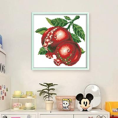 Flower Design DIY Bead Embroidery Kit 9CT Cross Stitch Kit for Home Decor
