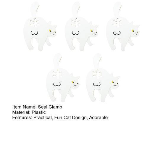 Clip Bag Sealer Fun Cat Butt Bread Tie Seal Clamp Plastic Food Bag Clip Multifunctional Universal Bag Clip for Snacks