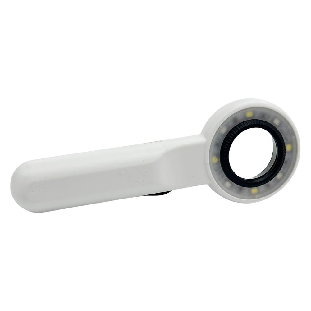 60X Handheld Magnifier with LED Light Illuminated Magnifying Glass Lighting Book Magnifier for Reading Newspaper Jewelry