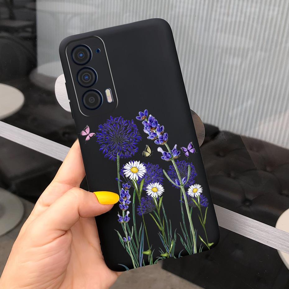Silicon Case For Motorola Edge (2021) / Edge 5G UW (2021) Fashion Sunflower Daisy Pattern Soft Phone Cases For Edge 2021 XT2141